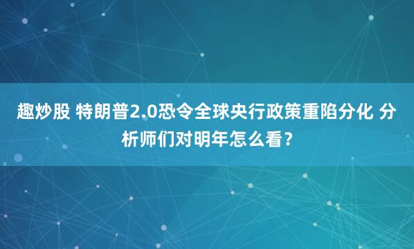 趣炒股 特朗普2.0恐令全球央行政策重陷分化 分析师们对明年怎么看？