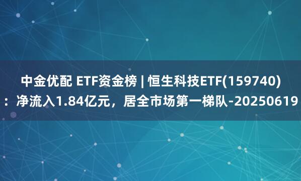 中金优配 ETF资金榜 | 恒生科技ETF(159740)：净流入1.84亿元，居全市场第一梯队-20250619