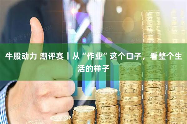 牛股动力 潮评赛丨从“作业”这个口子，看整个生活的样子